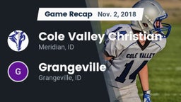 Recap: Cole Valley Christian  vs. Grangeville  2018