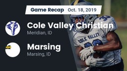 Recap: Cole Valley Christian  vs. Marsing  2019
