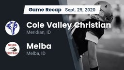 Recap: Cole Valley Christian  vs. Melba  2020