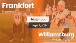 Matchup: Frankfort High vs. Williamsburg   2018