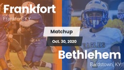 Matchup: Frankfort High vs. Bethlehem  2020
