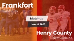 Matchup: Frankfort High vs. Henry County  2020