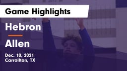 Hebron  vs Allen  Game Highlights - Dec. 10, 2021