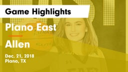 Plano East  vs Allen  Game Highlights - Dec. 21, 2018