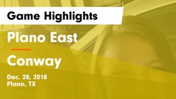 Plano East  vs Conway Game Highlights - Dec. 28, 2018