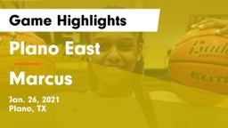Plano East  vs Marcus  Game Highlights - Jan. 26, 2021