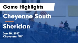 Cheyenne South  vs Sheridan  Game Highlights - Jan 20, 2017