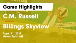 C.M. Russell  vs Billings Skyview  Game Highlights - Sept. 21, 2019