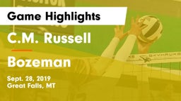 C.M. Russell  vs Bozeman  Game Highlights - Sept. 28, 2019