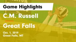 C.M. Russell  vs Great Falls  Game Highlights - Oct. 1, 2019