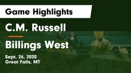 C.M. Russell  vs Billings West  Game Highlights - Sept. 26, 2020