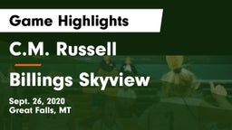 C.M. Russell  vs Billings Skyview  Game Highlights - Sept. 26, 2020