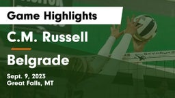 C.M. Russell  vs Belgrade  Game Highlights - Sept. 9, 2023