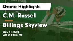 C.M. Russell  vs Billings Skyview  Game Highlights - Oct. 14, 2023