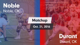 Matchup: Noble  vs. Durant  2016