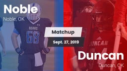 Matchup: Noble  vs. Duncan  2019