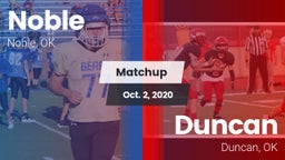 Matchup: Noble  vs. Duncan  2020