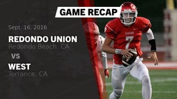 Recap: Redondo Union  vs. West  2016
