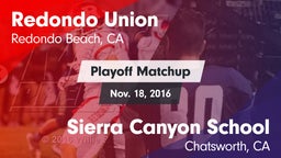 Matchup: Redondo Union vs. Sierra Canyon School 2016