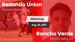 Matchup: Redondo Union vs. Rancho Verde  2017