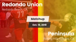 Matchup: Redondo Union vs.  Peninsula  2018