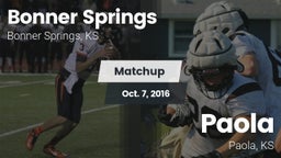 Matchup: Bonner Springs High vs. Paola  2016