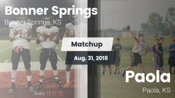 Matchup: Bonner Springs High vs. Paola  2018