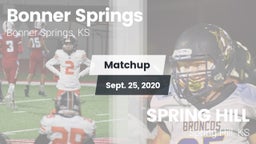 Matchup: Bonner Springs High vs. SPRING HILL  2020
