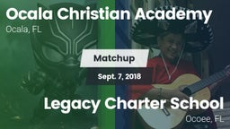 Matchup: Ocala Christian vs. Legacy Charter School 2018