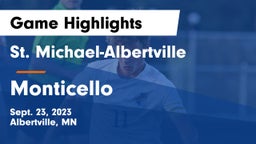 St. Michael-Albertville  vs Monticello  Game Highlights - Sept. 23, 2023