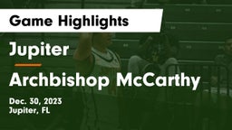 Jupiter  vs Archbishop McCarthy  Game Highlights - Dec. 30, 2023