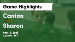 Canton   vs Sharon  Game Highlights - Feb. 4, 2023