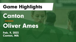 Canton   vs Oliver Ames  Game Highlights - Feb. 9, 2023