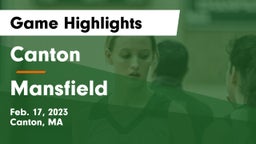 Canton   vs Mansfield  Game Highlights - Feb. 17, 2023