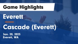 Everett  vs Cascade  (Everett) Game Highlights - Jan. 20, 2023