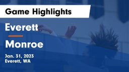 Everett  vs Monroe  Game Highlights - Jan. 31, 2023