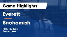 Everett  vs Snohomish  Game Highlights - Feb. 18, 2023