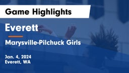 Everett  vs Marysville-Pilchuck  Girls Game Highlights - Jan. 4, 2024