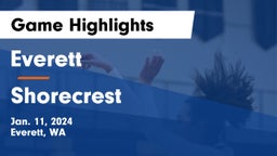 Everett  vs Shorecrest  Game Highlights - Jan. 11, 2024