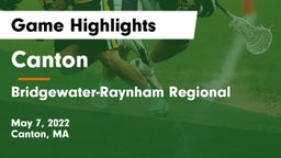 Canton   vs Bridgewater-Raynham Regional  Game Highlights - May 7, 2022