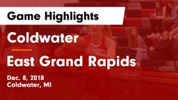 Coldwater  vs East Grand Rapids  Game Highlights - Dec. 8, 2018