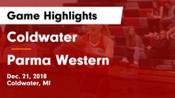 Coldwater  vs Parma Western  Game Highlights - Dec. 21, 2018