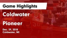 Coldwater  vs Pioneer  Game Highlights - Dec. 29, 2018