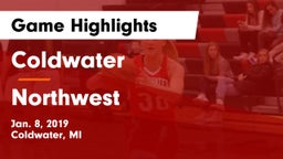Coldwater  vs Northwest  Game Highlights - Jan. 8, 2019