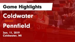 Coldwater  vs Pennfield  Game Highlights - Jan. 11, 2019
