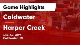 Coldwater  vs Harper Creek Game Highlights - Jan. 16, 2019