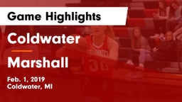 Coldwater  vs Marshall  Game Highlights - Feb. 1, 2019