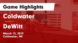 Coldwater  vs DeWitt  Game Highlights - March 13, 2019
