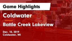 Coldwater  vs Battle Creek Lakeview Game Highlights - Dec. 10, 2019
