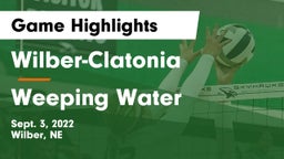 Wilber-Clatonia  vs Weeping Water  Game Highlights - Sept. 3, 2022